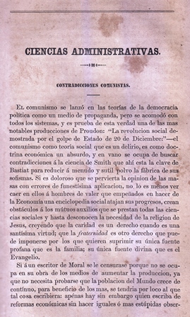 Foto de Contradicciones comunistas. Revista de la Habana. T. 1. 2da serie. 1856